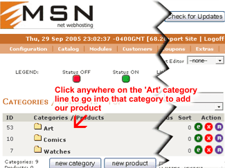 Click on the 'Art' category to go into that category